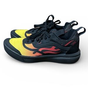 Vans UltraRange RapidWeld Black  Yellow Sneakers Unisex Mens 5 Women 6.5 Flames